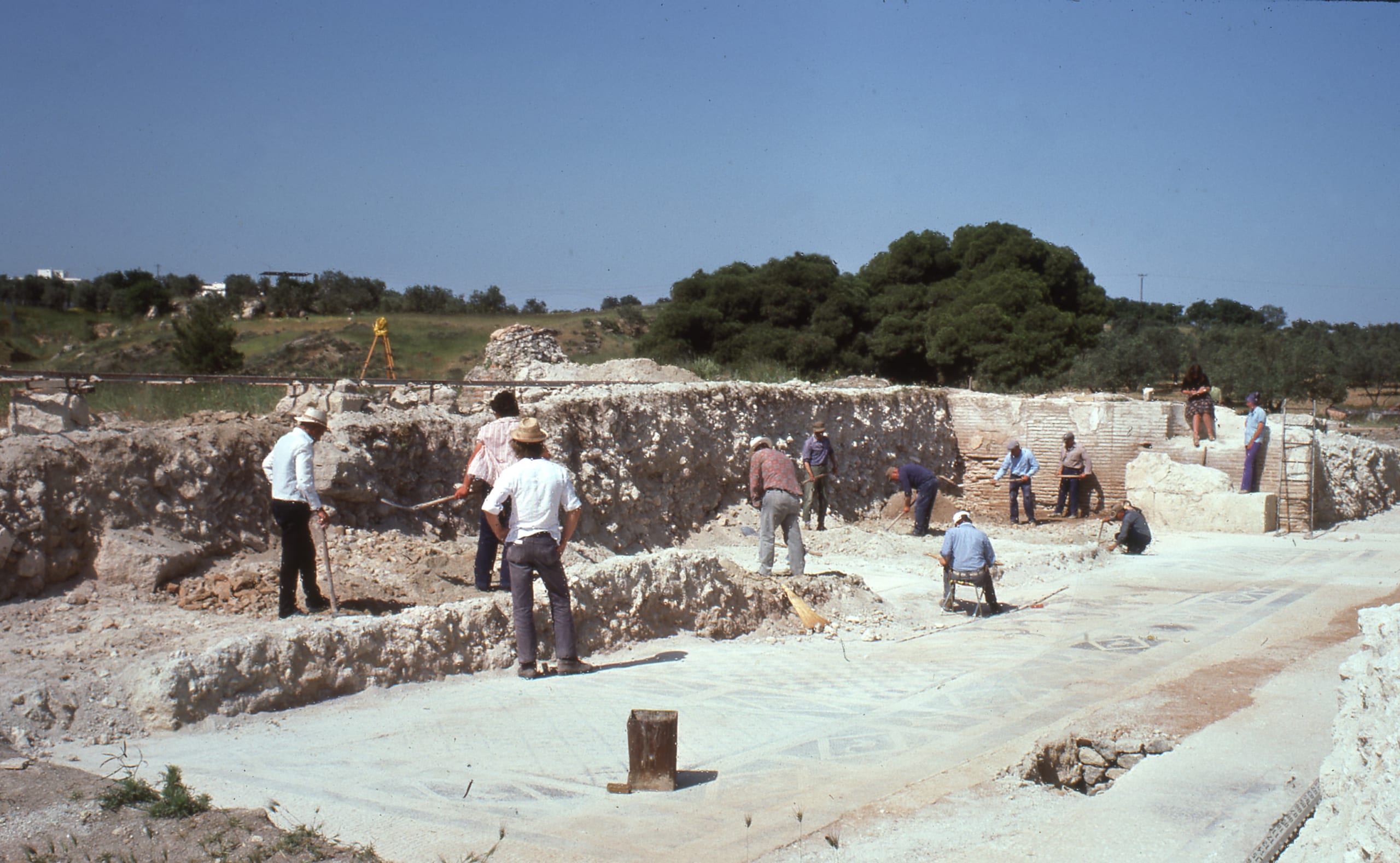 Excavation of the Roman Bath in 1976